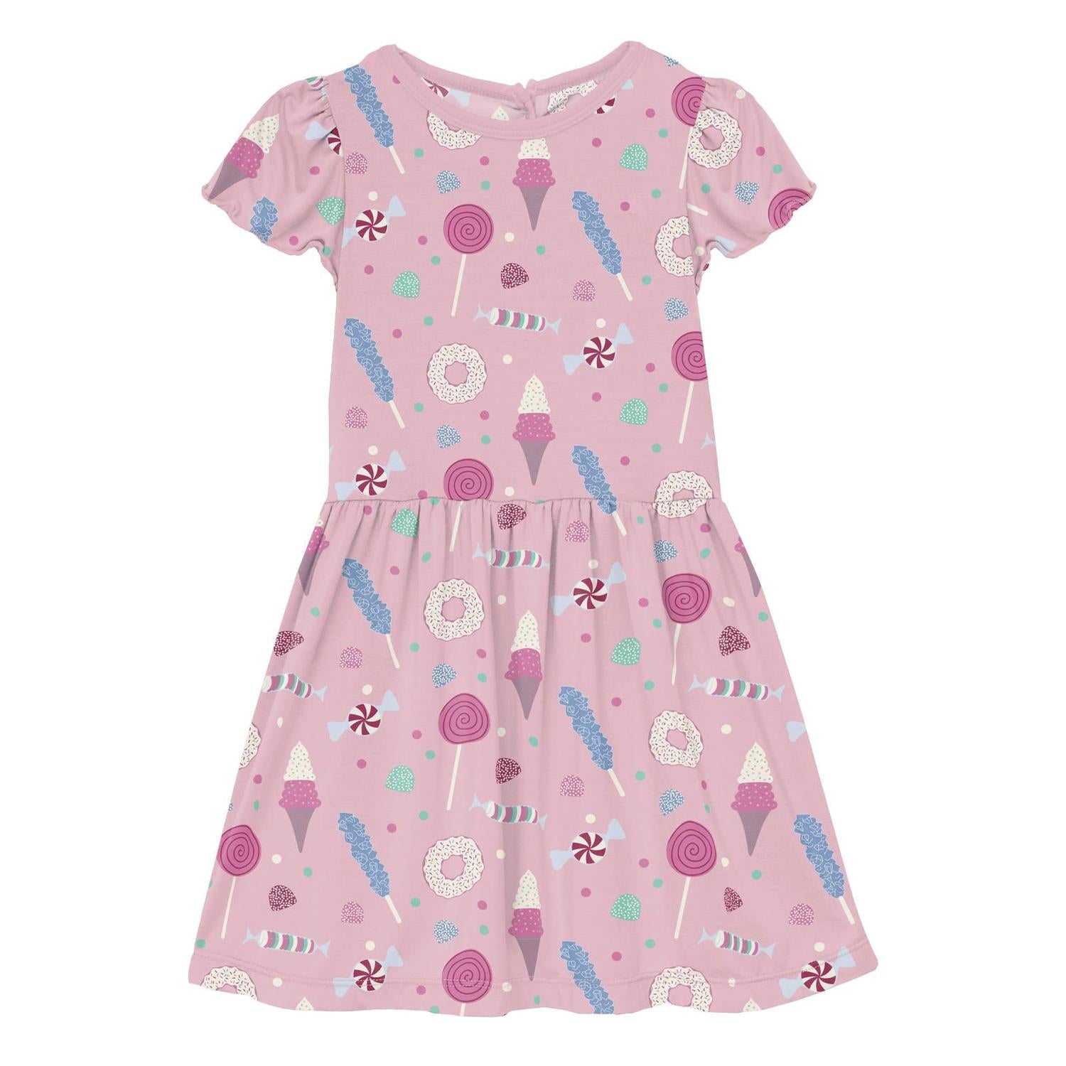 Kickee - Girls' Flutter Sleeve Twirl Dress with Pockets