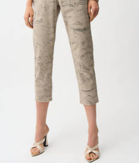 Joseph Ribkoff - Abstract Print Slim Crop Jeans