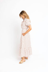 Karlie - Floral Ruffle Smock Maxi Dress