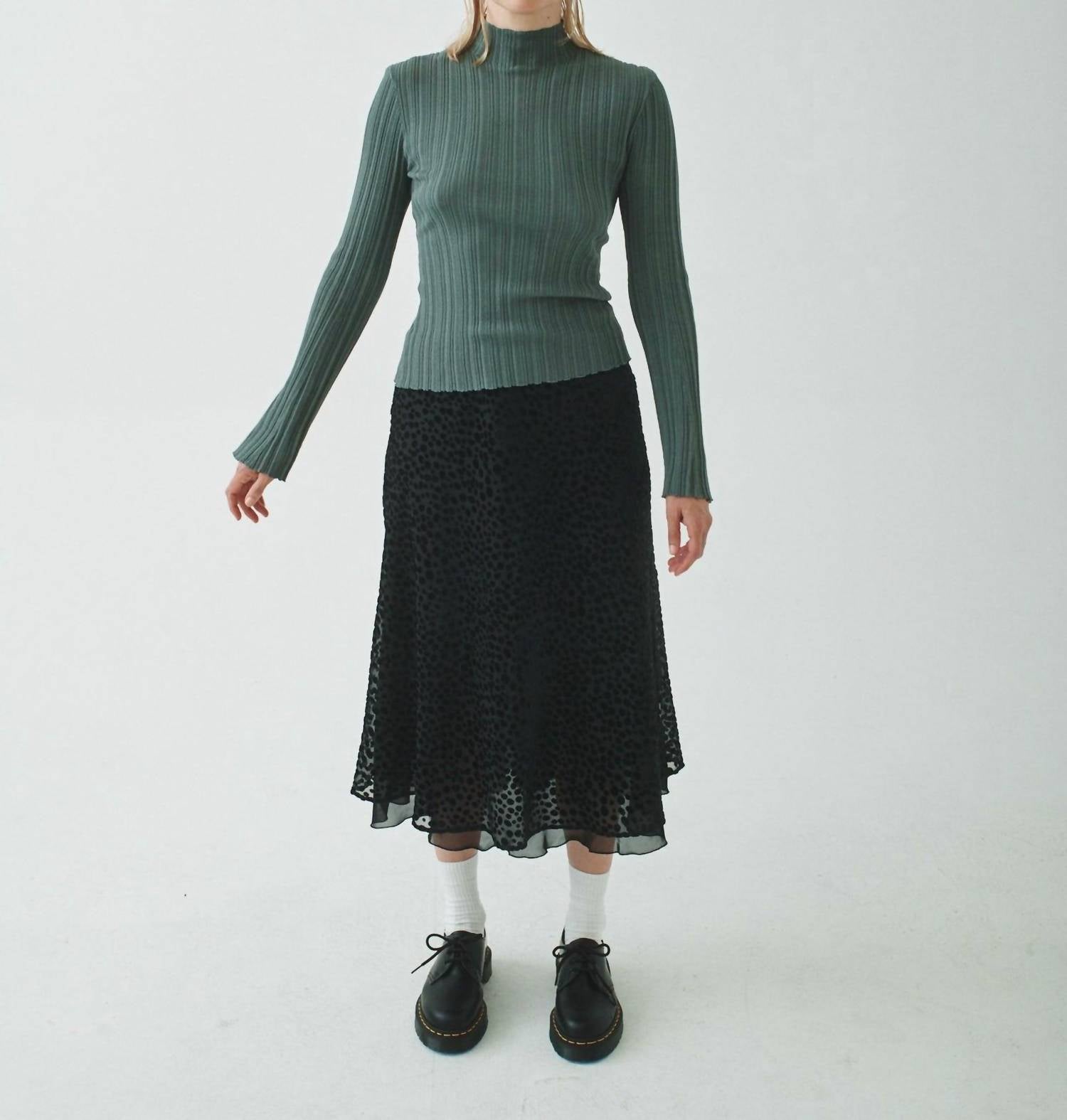 T.W.I.N. That’S What I Need - Pleated Mock Neck Sweater