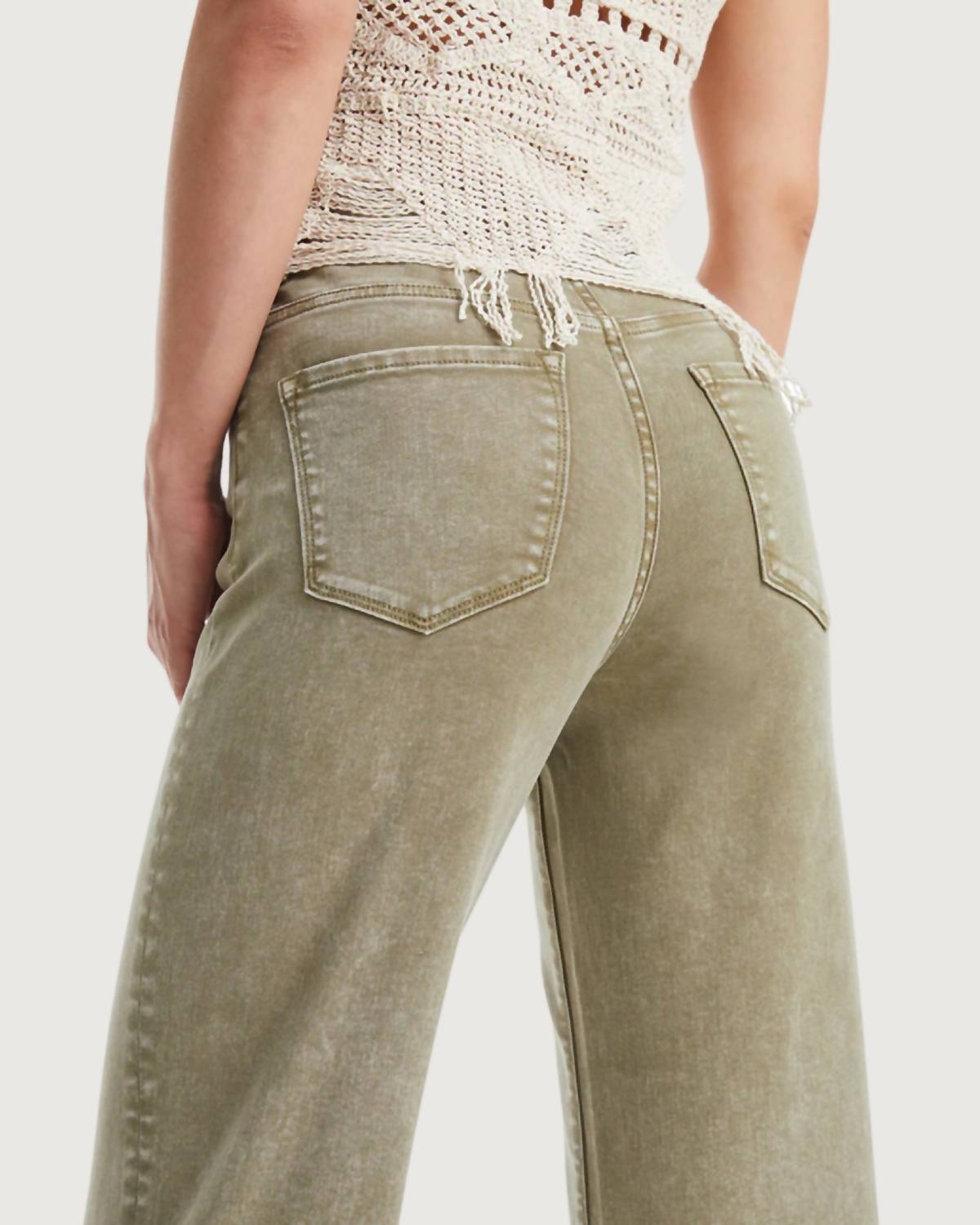 Bayeas - Jordan High Rise Wide Leg Denim Jeans