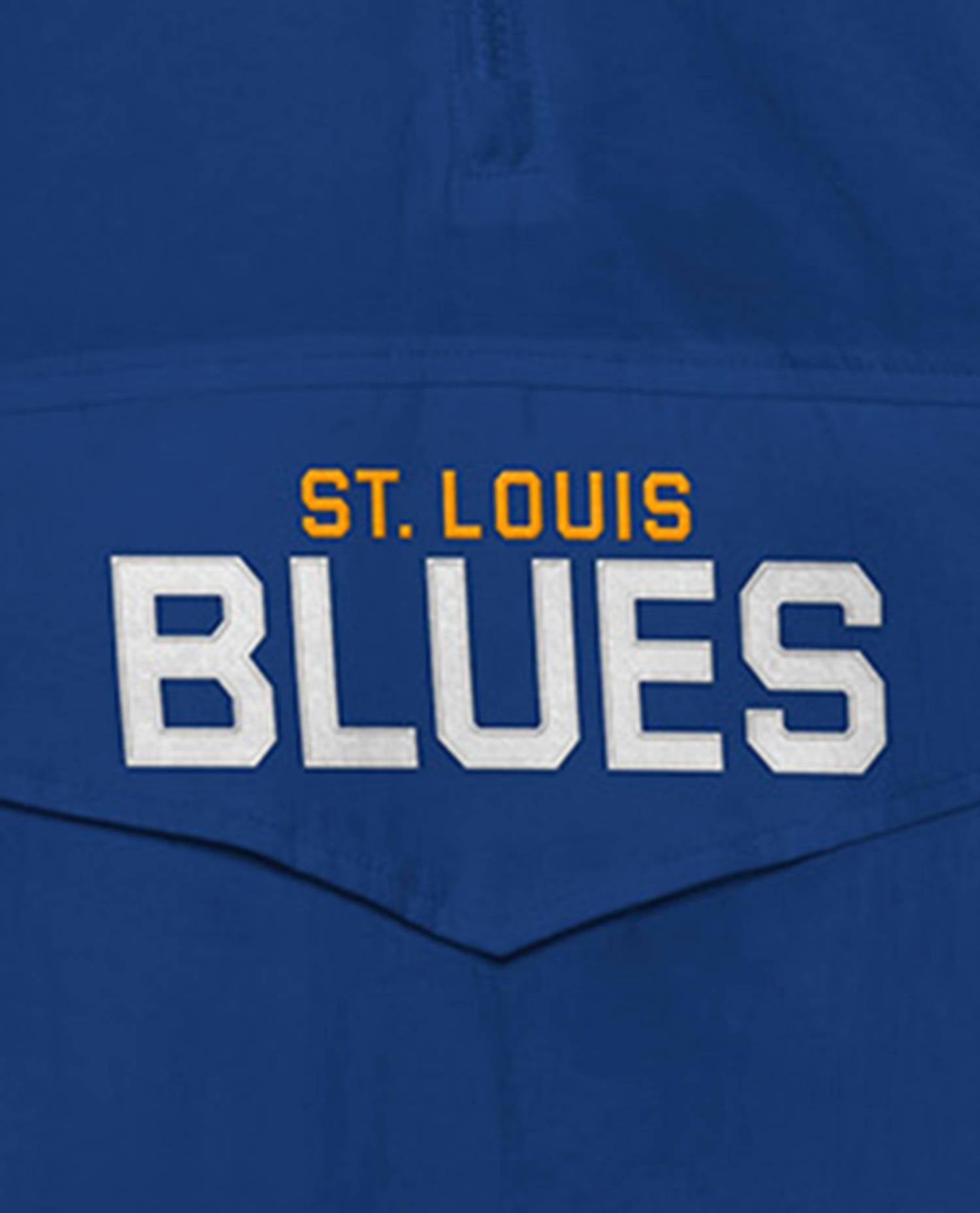 Starter - Men's St. Louis Blues The Breakaway Nylon Half-zip Jacket
