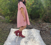 Star Drop - Short Twill Swing Dress