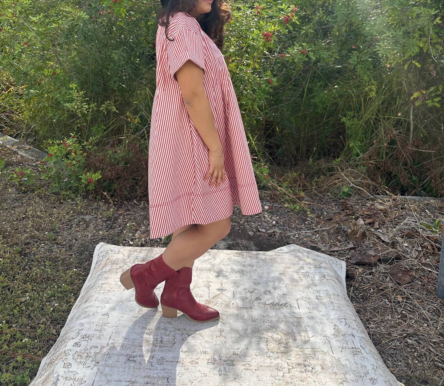 Star Drop - Short Twill Swing Dress