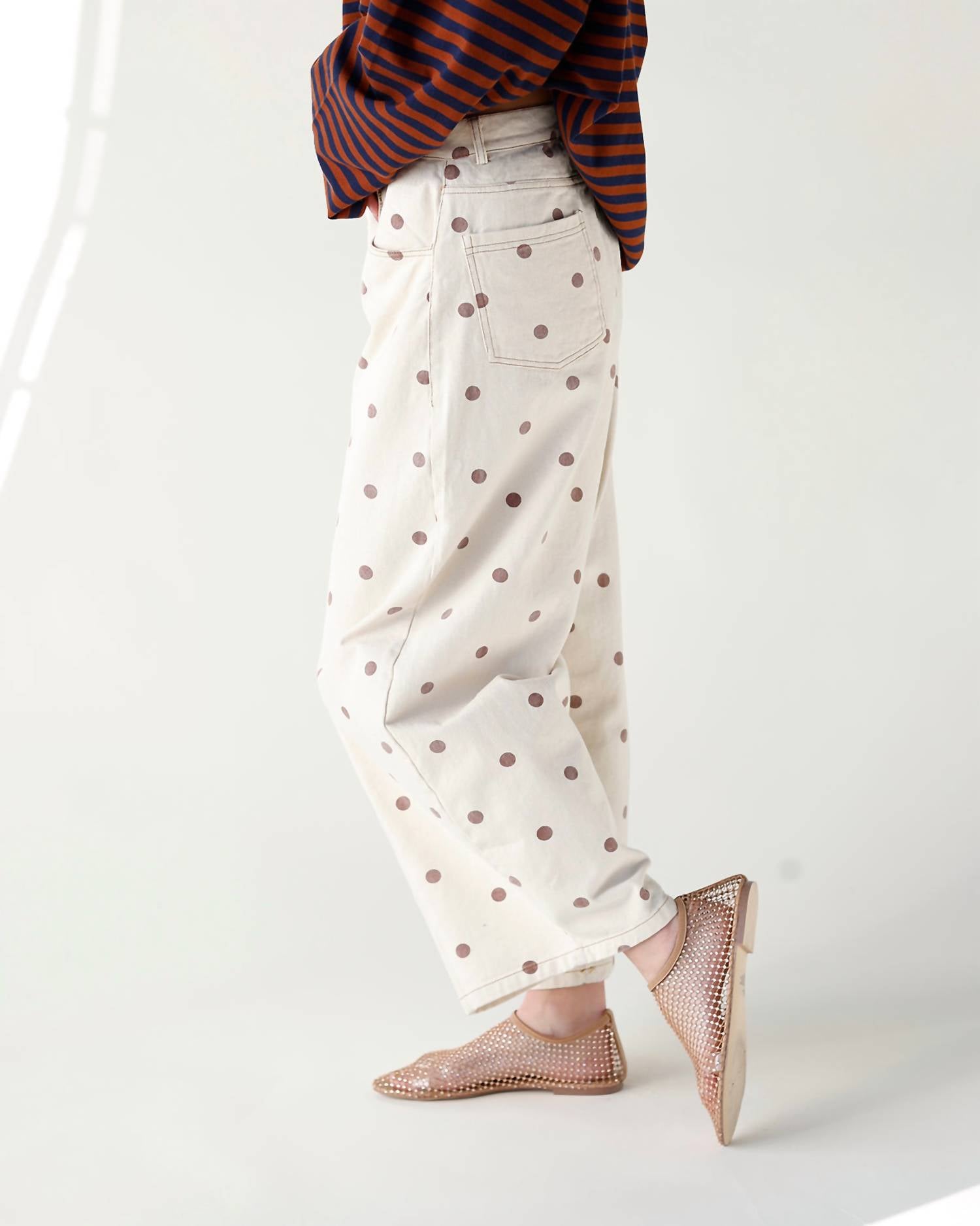 Peach Love - Connect The Dots Barrel Leg Jeans