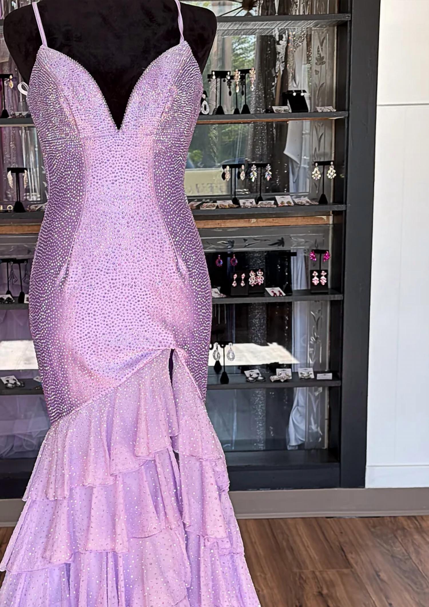 Sherri Hill - Women's Mermaid Spaghetti Straps Dress