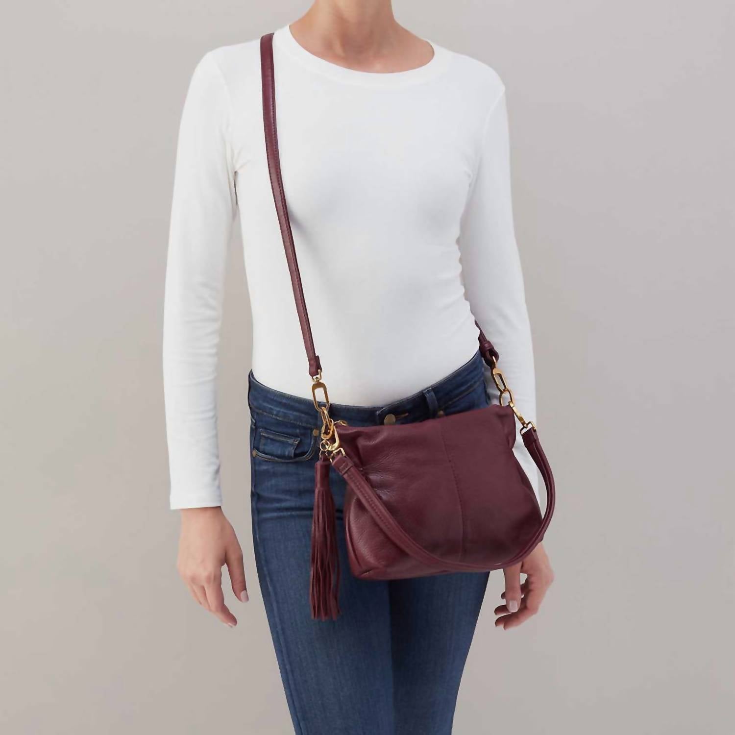HOBO Women's Kori Crossbody Bag in mulberry glaze - women's bag - alternate view