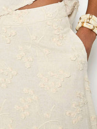 Apricot - Dandelion Embroidered Midaxi Skirt