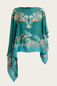 Etro - Asymmetric Silk Poncho Top