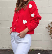 Buttermelon - Cheri Heart Cardigan Sweater
