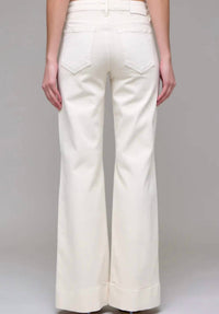 Hidden - Happi Pintuck Mid Rise Comfort Flare Pants