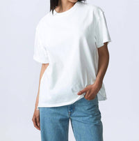 SLVRLAKE Oversize Short Sleeve Tee in natural white - women's t-shirt
