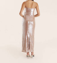 4th & Reckless Norma Sequin Maxi Dress in gold - women's dress - alternate view