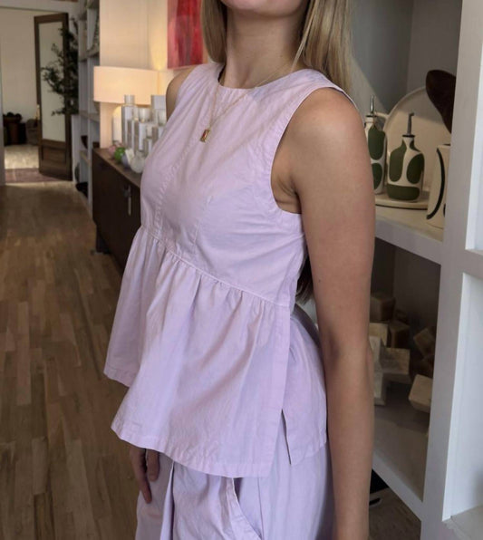 Stateside - Poplin Peplum Sleeveless Top