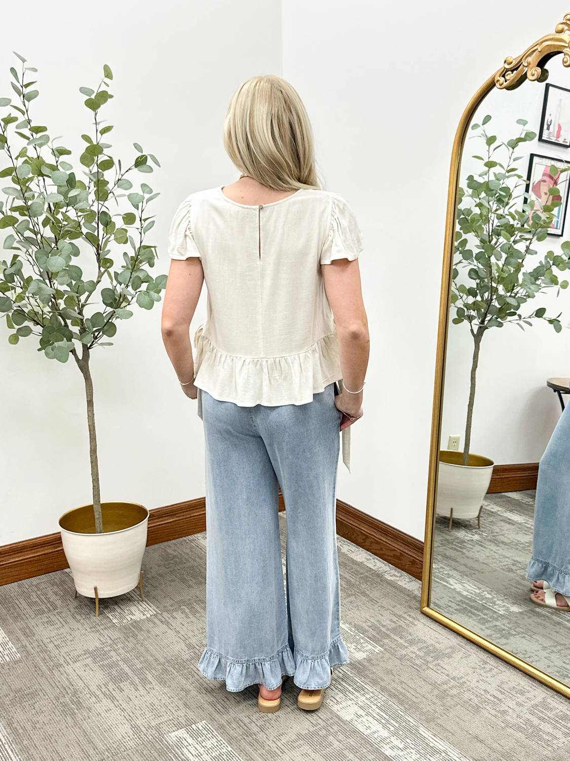 Hem & Thread - Linen Side Tie Top