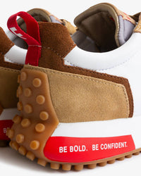Freshy Men's Smoove Cushioned Versatile Sporty Trainer Sneaker in cognac white red - men's sneaker - view 7