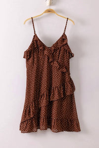 Very J - Mocha Dot Dress