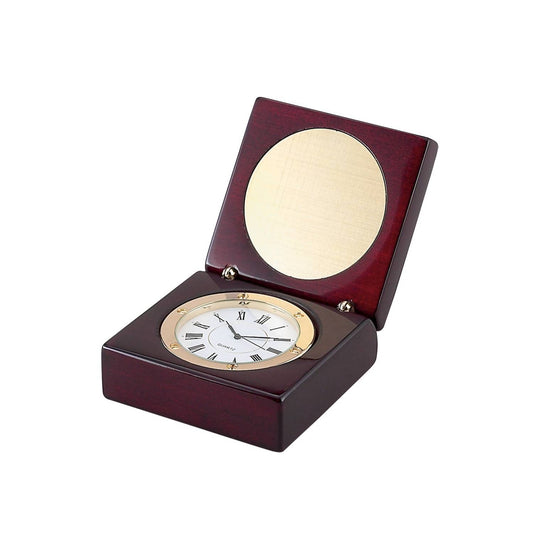 Creative Gifts International - Square Wood Box With Clock