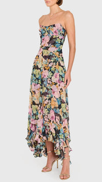 Amanda Uprichard Monterey Floral Dress in lisboa print - women's dress - alternate view
