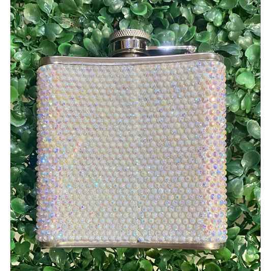 Nima Accessories - Rhinestone Bling 4 Oz Metal Flask