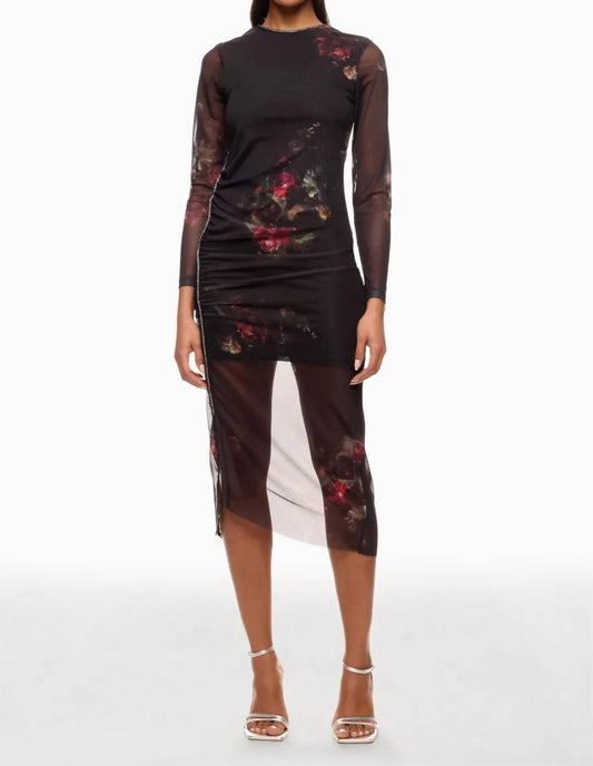 Allsaints - Nora Floral Sparkle Mesh Dress