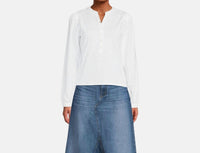 Frame - Femme Puff Sleeve Henley Top