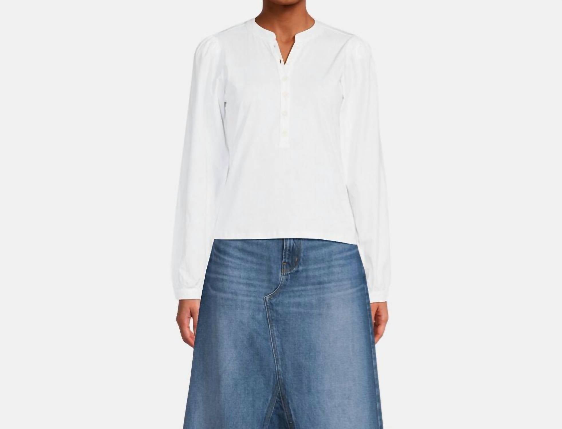 Frame - Femme Puff Sleeve Henley Top