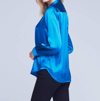L'Agence - Bianca Band Collar Blouse