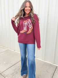 Blu Pepper - Western Boot Sweater
