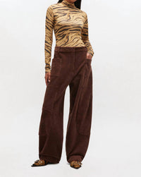Ganni - Corduroy Curved Trousers