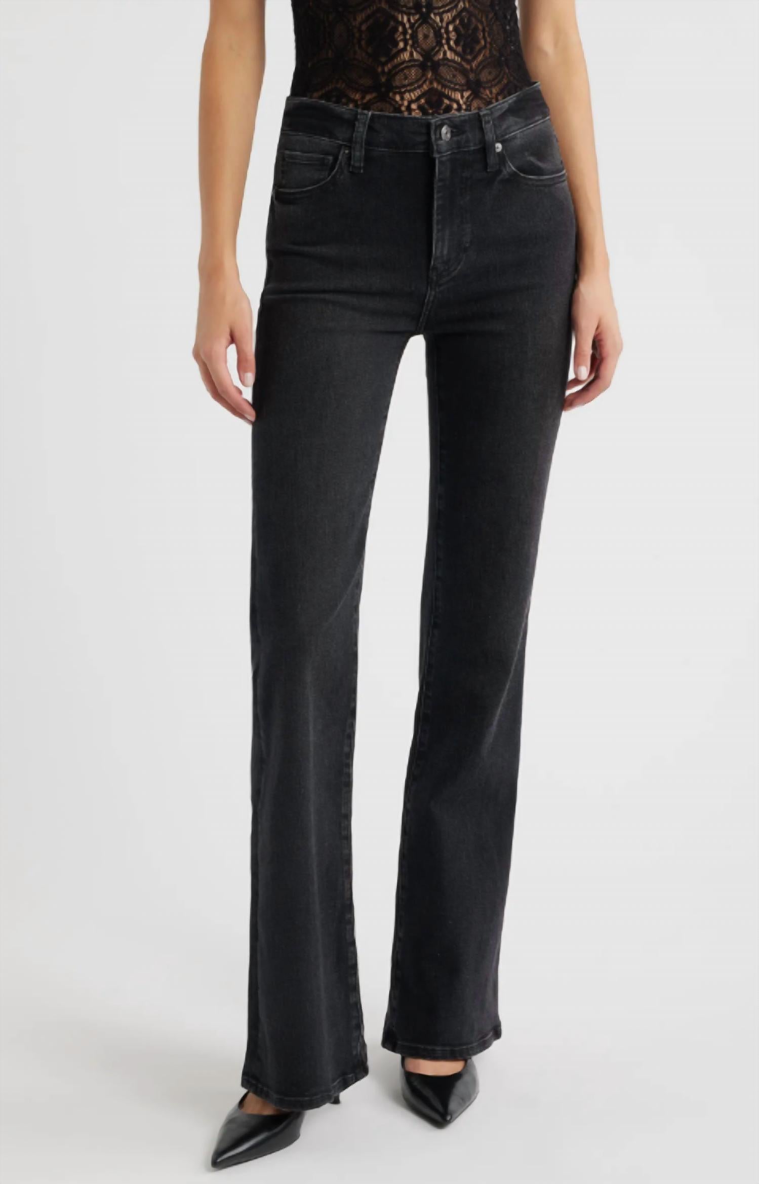 FRAME The Icon Flare Jeans in meteor - women's jeans