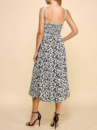Tcec - Floral Print Scoop Neckline Midi Dress