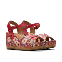 Clarks - Women's Chicly Floral Wedge Sandal