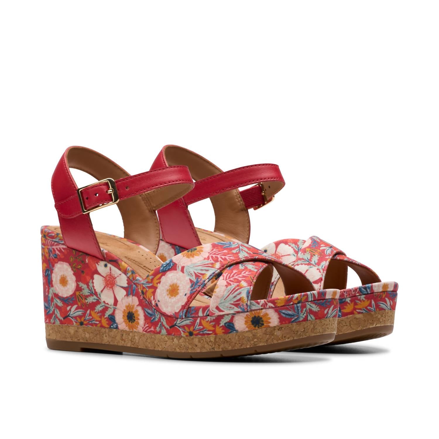 Clarks - Women's Chicly Floral Wedge Sandal