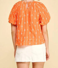 Pinch - Embroidered Detail Blouse Top