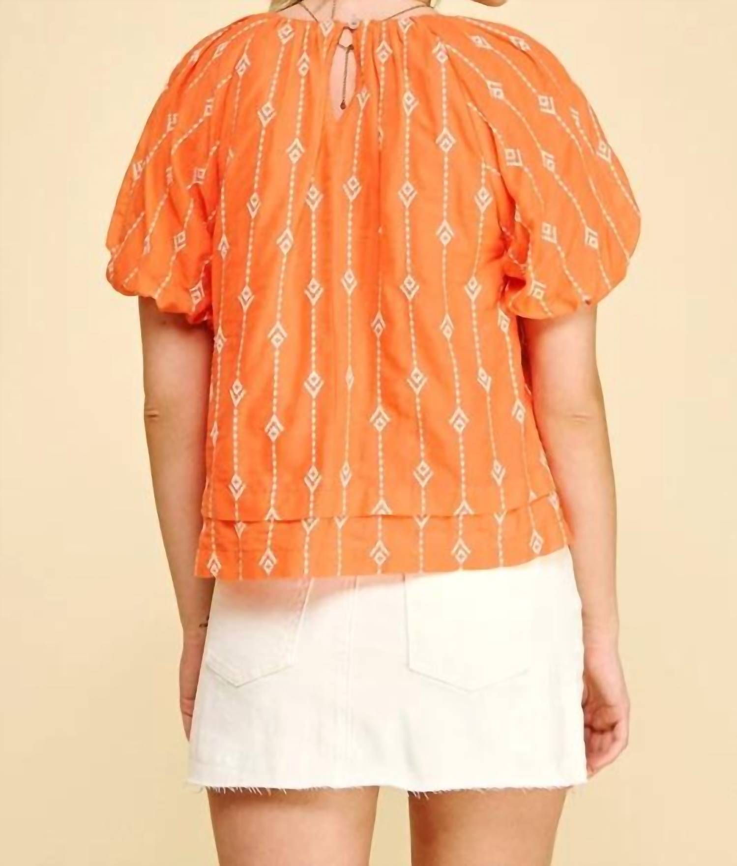 Pinch - Embroidered Detail Blouse Top