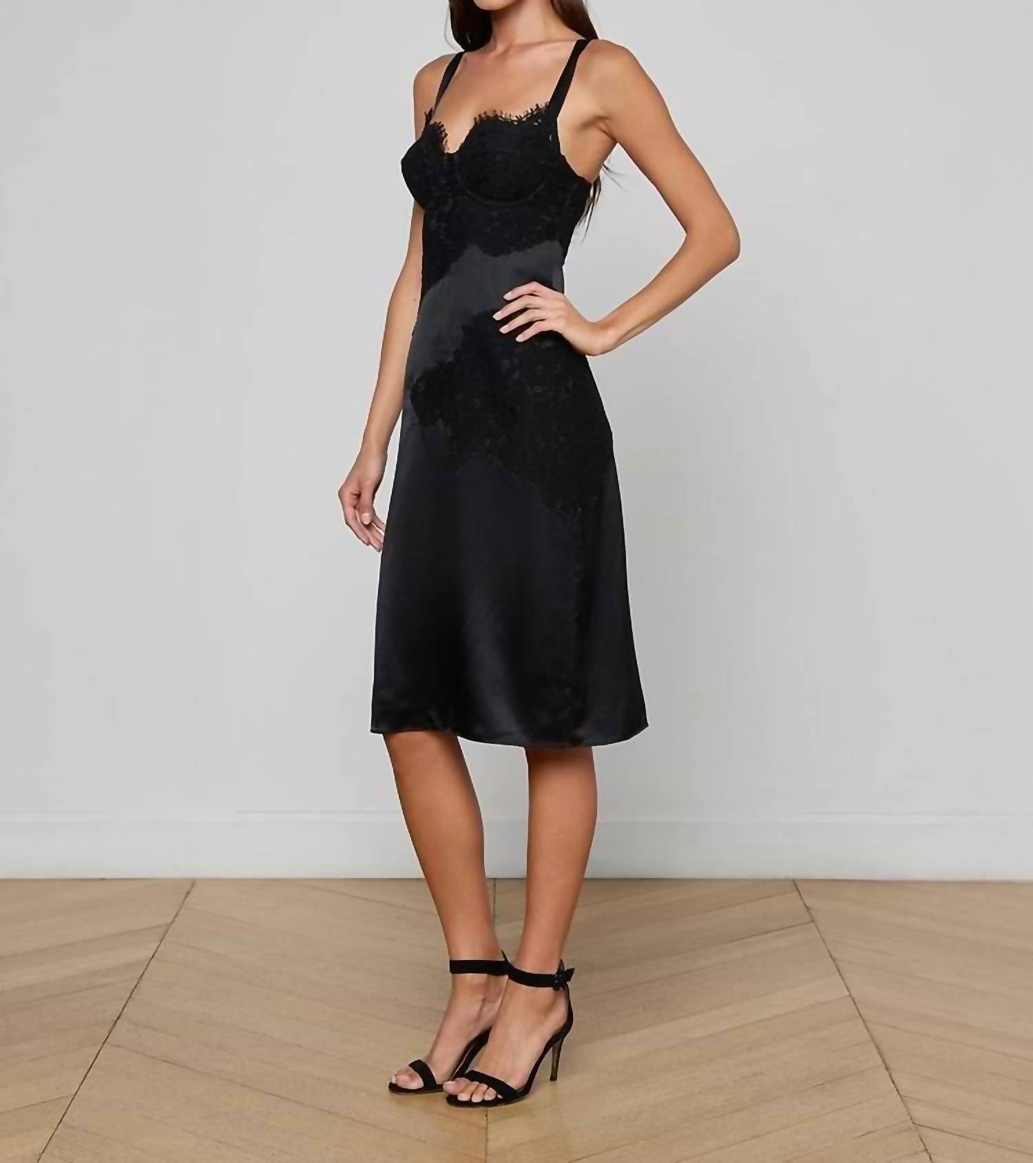 L'Agence - Fenna Silk Lace Dress