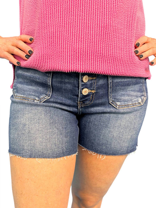 Vervet By Flying Monkey - Denim Button Fly Shorts