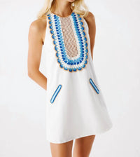 My Beachy Side Arya Hand-crochet Mini Dress in white - women's dress - alternate view