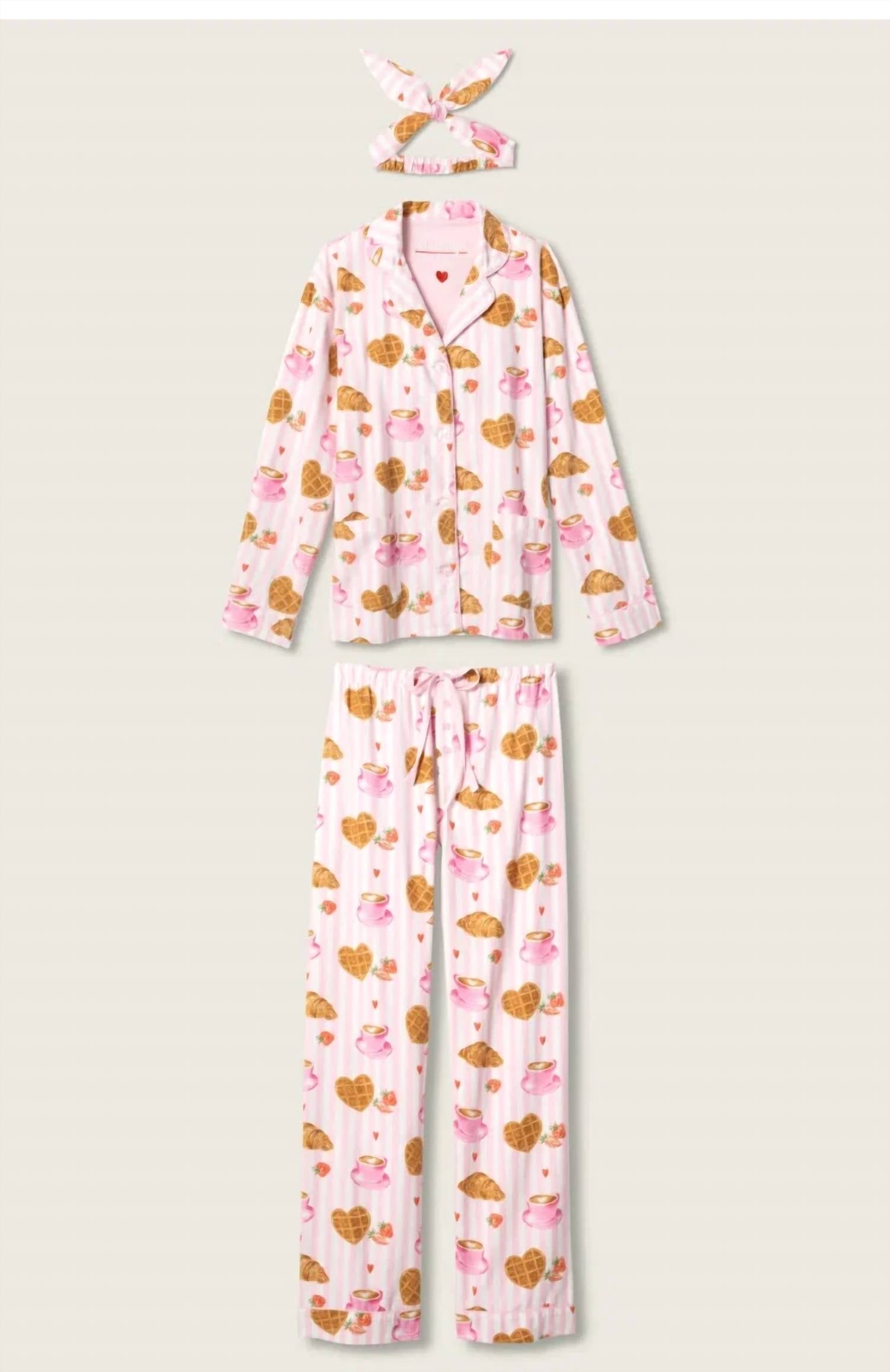 Pj Salvage - Brunch Club Breakfast Print Flannel Pj Set