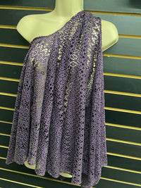 SHAWL DAWLS Women's Delecate Lace Shawl in purple gold - women's scarf
