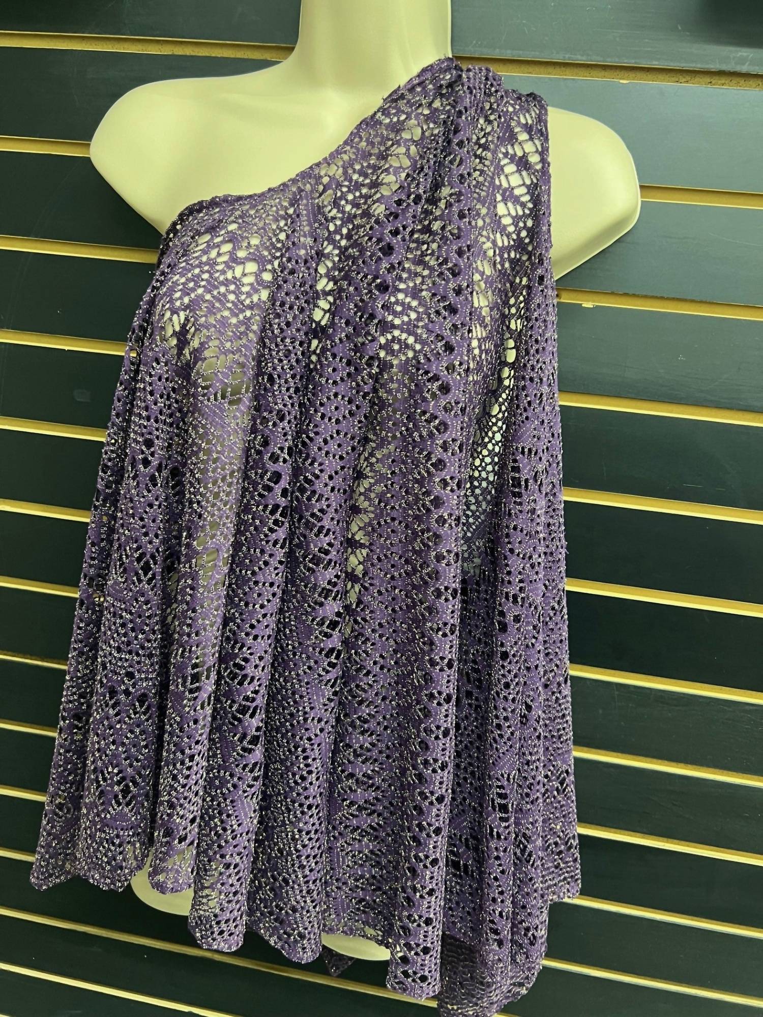 SHAWL DAWLS Women's Delecate Lace Shawl in purple gold - women's scarf
