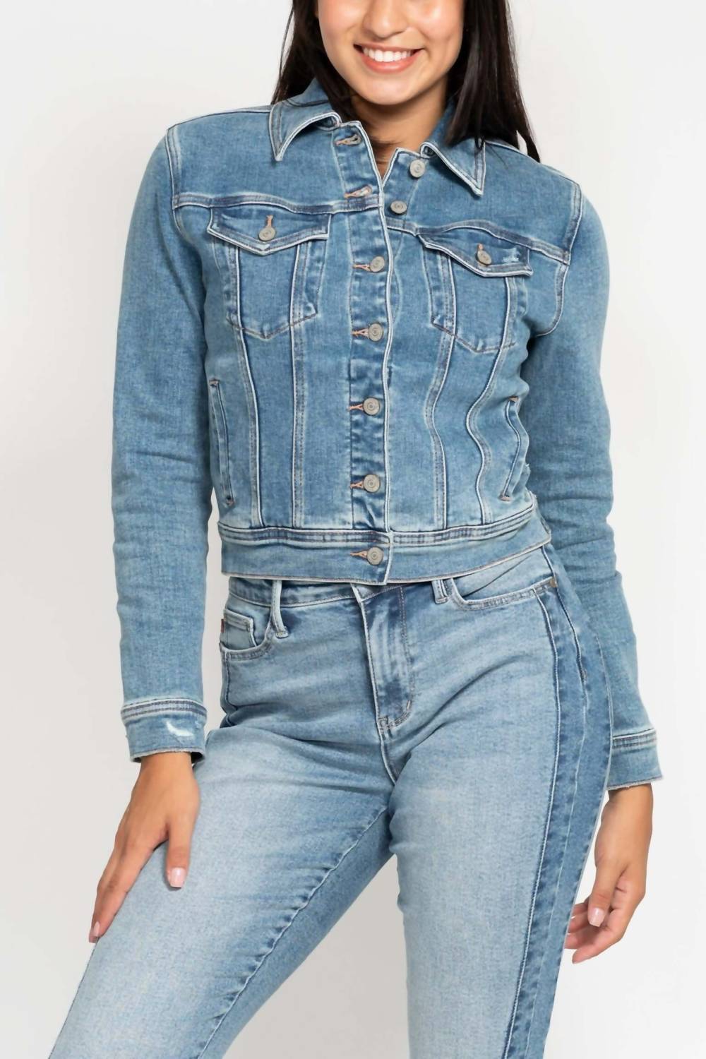 Judy Blue - Classic Vintage Wash Denim Jacket