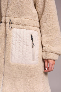 Tribal - Long Sleeve Zip Front Coat With Hood