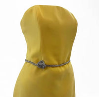 Dalida Ayach - Women's Strapless Short Dress With Belt