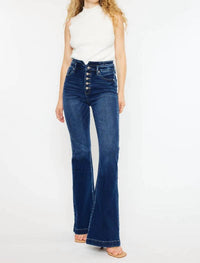 Kancan - High Rise Curvy Flare Jean