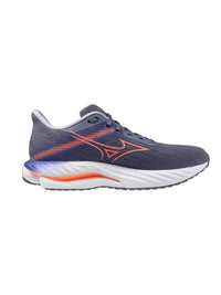 MIZUNO Women's Wave Inspire 21 Running Shoe in blue granite striking coral 1 - women's shoe - alternate view