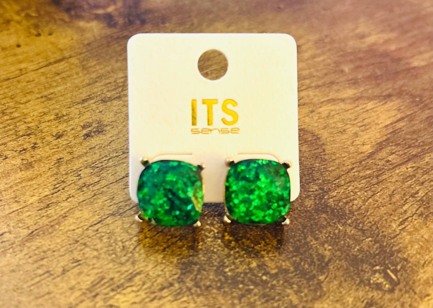 White Label - Women's Glitter Studs Earrings