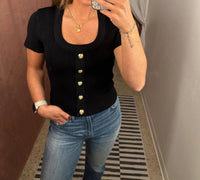 Endless Rose - Shank Button Knit Top