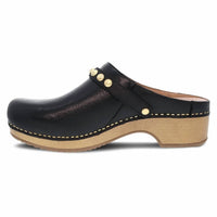dansko Women's Britton Tumbled Mule in black - women's shoe - detail view